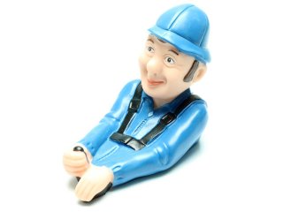 Pilot bust Charly 110 mm (blue)