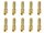 Gold Bullet Connector 90° slotted 4.0mm /10pcs.